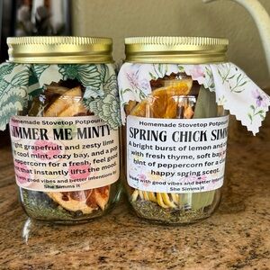 Homemade SPRING Stovetop Simmer Pot Potpourri Jars
